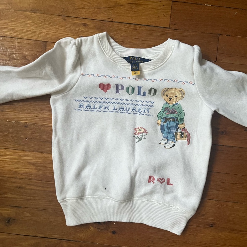 Polo by Ralph Lauren White Graphic Sweatshirt